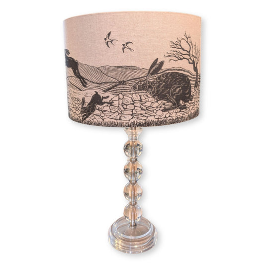*Preorder - Shipping November* Handcrafted Lampshade - Hares and Swallows