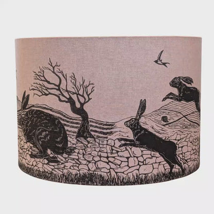 *Preorder - Shipping November* Handcrafted Lampshade - Hares and Swallows